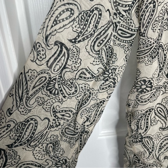 Sundance Smocked Adeliah Paisley Print Boho Top Missing Cami Oversized XS - Picture 8 of 12